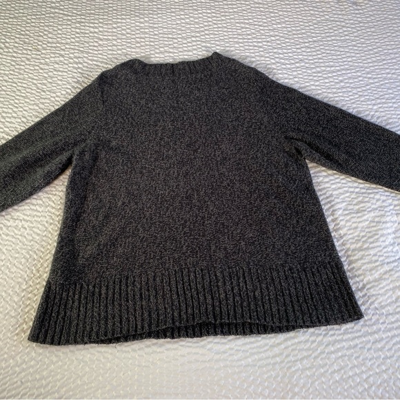 Charcoal & Gray Crew Neck Quarter Sleeve Sweater - Picture 12 of 16
